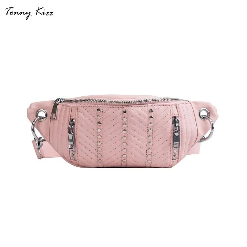 Tonny Kizz rivets fanny pack women fashion waist bags high quality PU leather hip hop lady belt shoulder crossbody bag riñonera
Tonny Kizz rivets fanny pack women fashion waist bags high quality PU leather hip hop lady belt shoulder crossbody bag riñonera