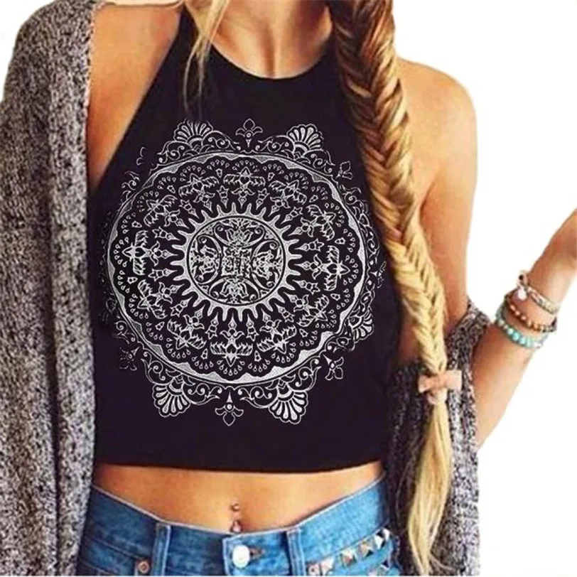 Halterneck Print Crop Top Female Camis Tank Casual Vest Women's Tops Base Shirt Slim Cropped Women's Blouse Wholesale noJA30
Halterneck Print Crop Top Female Camis Tank Casual Vest Women's Tops Base Shirt Slim Cropped Women's Blouse Wholesale noJA30