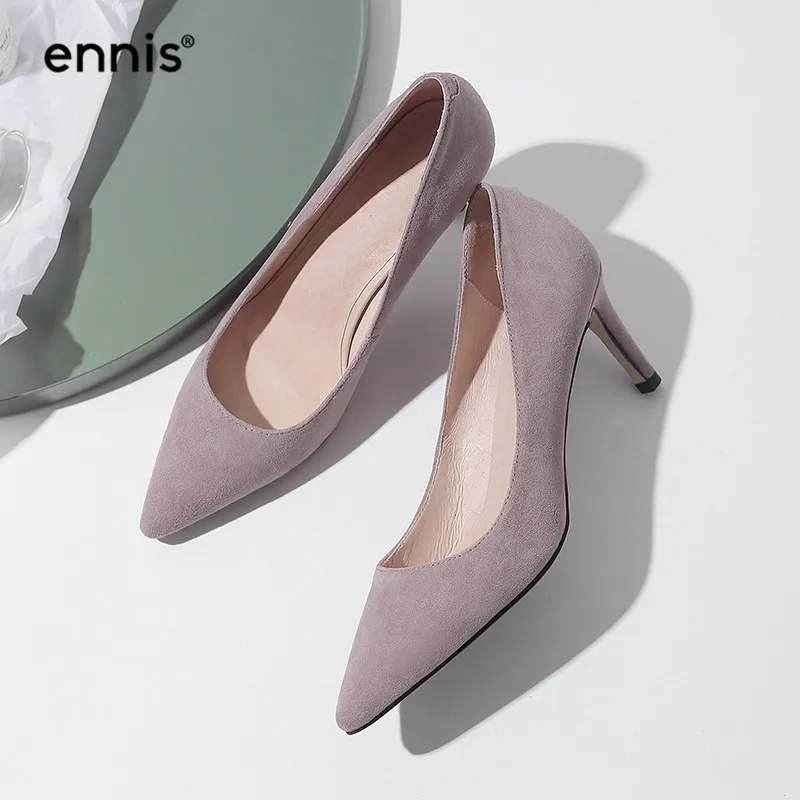 ENNIS 2019 Autumn Women Pumps Shoes High Heels Black Suede Pumps Pointed Toe Leather Stiletto Ladies Fashion Shoes Gray New H925
ENNIS 2019 Autumn Women Pumps Shoes High Heels Black Suede Pumps Pointed Toe Leather Stiletto Ladies Fashion Shoes Gray New H925