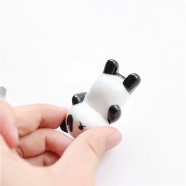 Cute Panda Chopsticks Stand Rest Ceramic Figure Toys 3pcs - 4