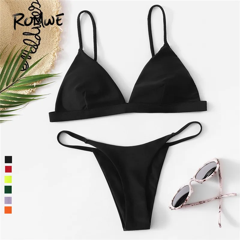 Romwe Sport Neon Solid Sexy Bikinis Set Triangle Top With String Thong Swimwear Women Summer Beach Wire Free Swimsuit 6 Color
Romwe Sport Neon Solid Sexy Bikinis Set Triangle Top With String Thong Swimwear Women Summer Beach Wire Free Swimsuit 6 Color
