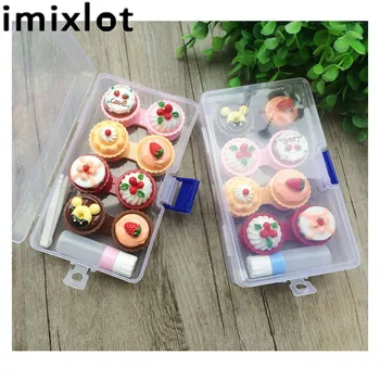 IMIXLOT 1Set Cartoon Cute Cream Cake Glasses Double Contact Lenses Box Contact Lens Case For Eyes Care Kit Holder Container Gift
IMIXLOT 1Set Cartoon Cute Cream Cake Glasses Double Contact Lenses Box Contact Lens Case For Eyes Care Kit Holder Container Gift