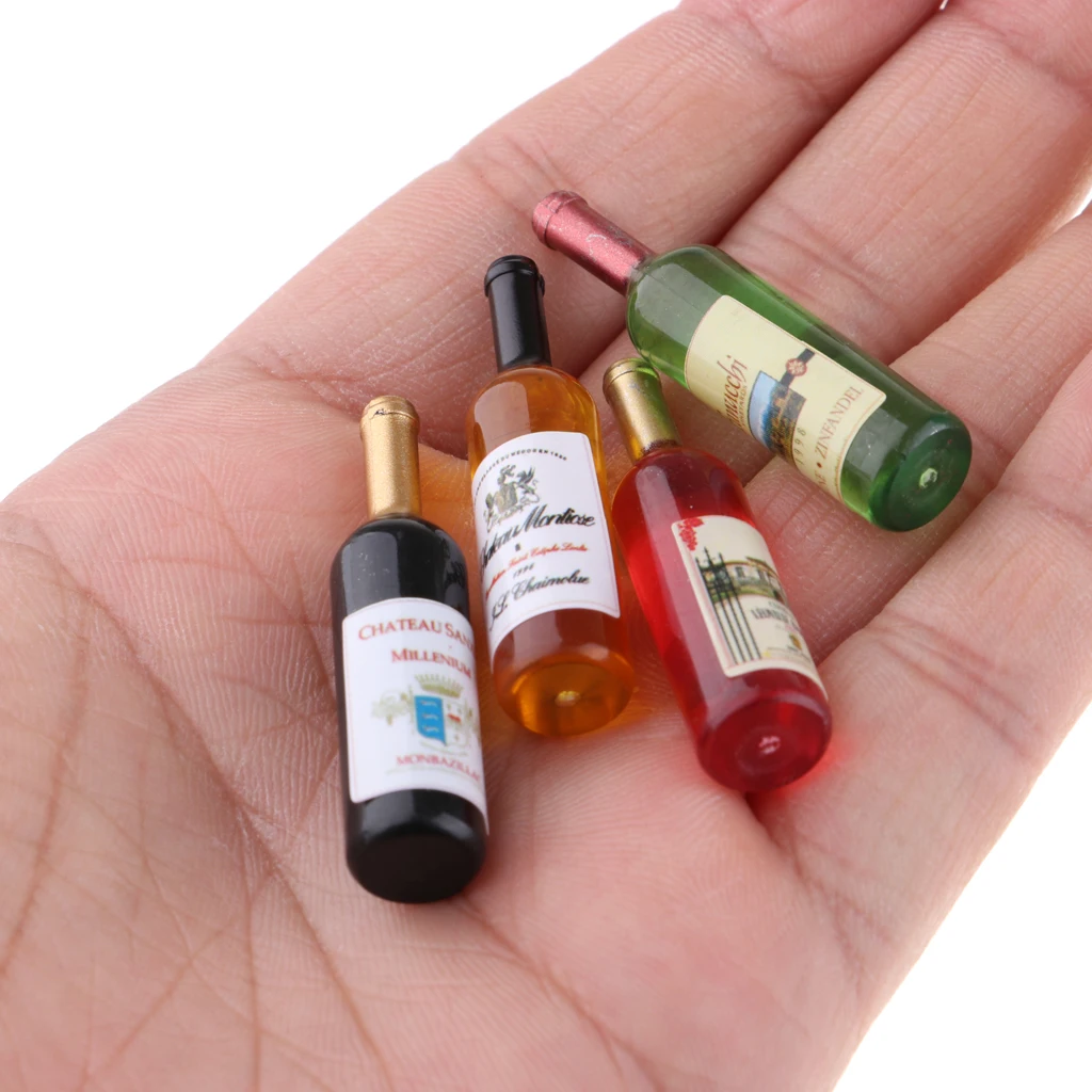 Pack of 8 Dollhouse Miniature Wine Bottle Wine Bottles Model for 1:12 scale Pack of 8 Dollhouse Miniature Wine Bottle Wine Bottles Model for 1:12 scale