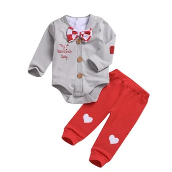 SZYADEOU Valentine's Toddler Baby Clothes Set Bowknot Romper Tops+Letter Gentleman Jumpsuit+Pants vestido infantil C4
SZYADEOU Valentine's Toddler Baby Clothes Set Bowknot Romper Tops+Letter Gentleman Jumpsuit+Pants vestido infantil C4