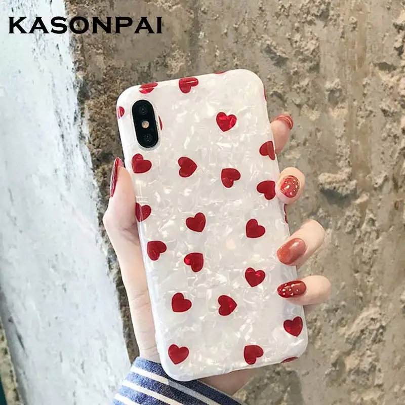 Lovely Heart Conch Shell Phone Case For iPhone 7 8 Plus Dream Shell Pattern Cases For iPhone X XR XS Max 6 6S Plus Soft Case
Lovely Heart Conch Shell Phone Case For iPhone 7 8 Plus Dream Shell Pattern Cases For iPhone X XR XS Max 6 6S Plus Soft Case
