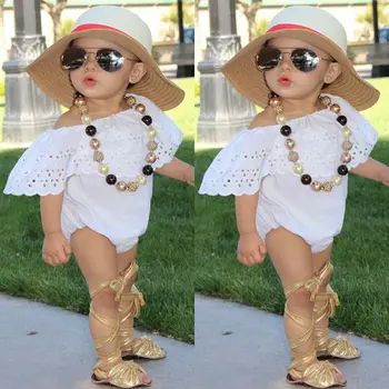 Summer 2017 Baby Girls Off-Shoulder Romper Newborn Toddler Baby Girl Lovely Jumpsuit Children Kids Clothes Outfit Sunsuit 0-24M
Summer 2017 Baby Girls Off-Shoulder Romper Newborn Toddler Baby Girl Lovely Jumpsuit Children Kids Clothes Outfit Sunsuit 0-24M