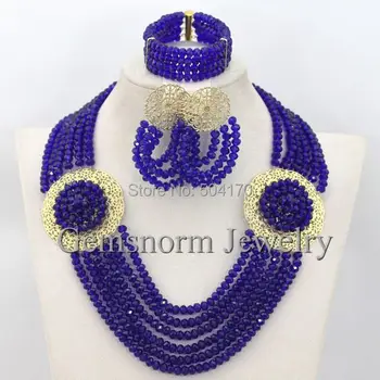 Gorgeous Royal Blue Women African Beads Jewelry Set Cute Crystal Dubai Gold Jewelry Set Free Shipping GS687
Gorgeous Royal Blue Women African Beads Jewelry Set Cute Crystal Dubai Gold Jewelry Set Free Shipping GS687