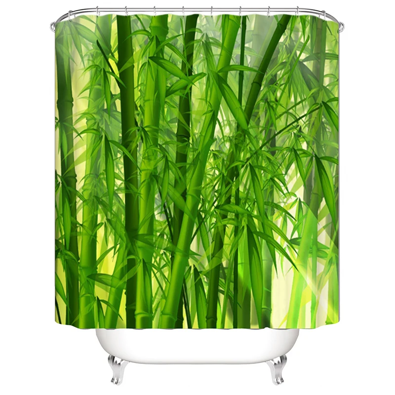 3D Digital Green Waterproof Shower Curtain Bamboo Print Hook Home Decoration Polyester For Bathroom Shower
3D Digital Green Waterproof Shower Curtain Bamboo Print Hook Home Decoration Polyester For Bathroom Shower