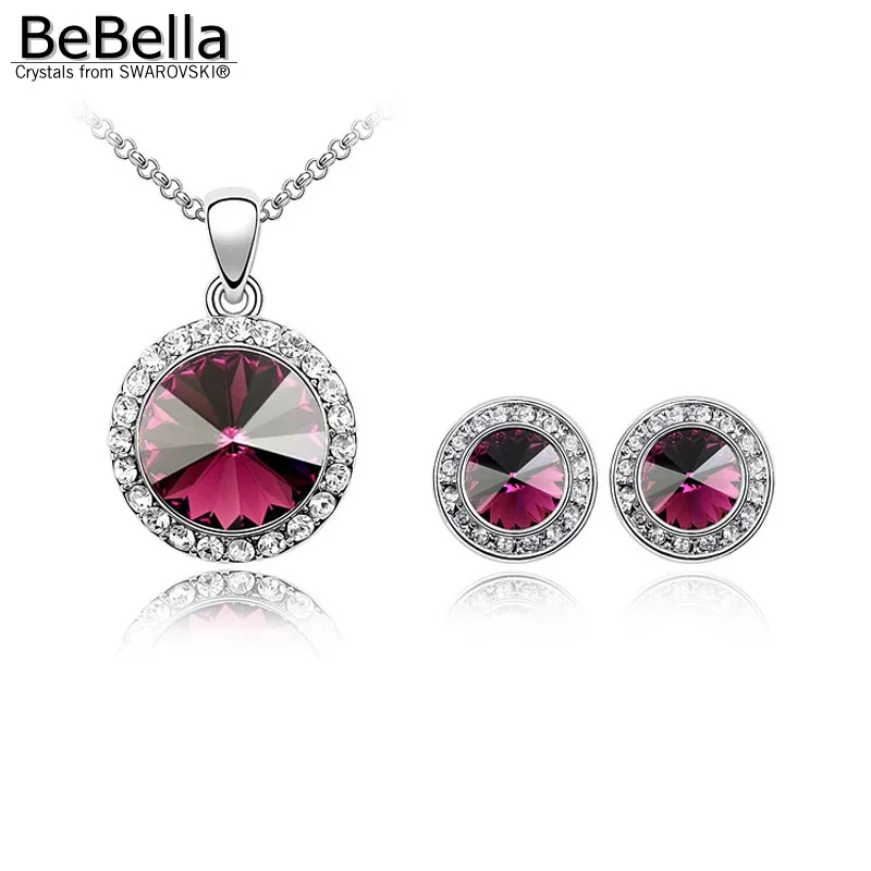 BeBella 5 colors round crystal necklace stud earrings fashion jewelry set Crystals from Swarovski original gift for women 2018
BeBella 5 colors round crystal necklace stud earrings fashion jewelry set Crystals from Swarovski original gift for women 2018