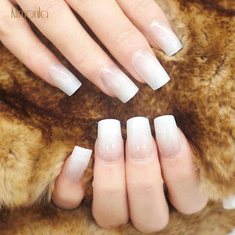 24pcs White Glitter False Nails With Glue Pre-designed Fake Nails Faux Ongles Full Wrap Nail Tips Nail Art Manicure Tools
24pcs White Glitter False Nails With Glue Pre-designed Fake Nails Faux Ongles Full Wrap Nail Tips Nail Art Manicure Tools