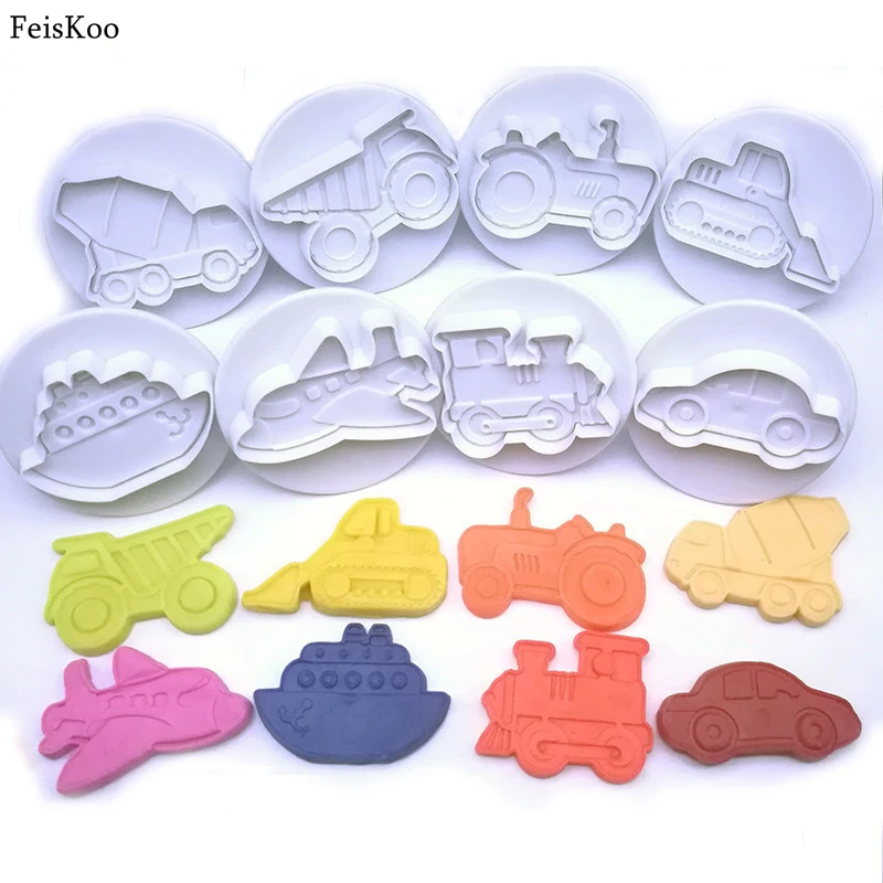 Hot 8pcs 3D Car Plane Train Vehicle Cookie Cutter Biscuit Mold Baking Hand Stamp Press Plunger Sugarcraft Cookie Fondant Cutters
Hot 8pcs 3D Car Plane Train Vehicle Cookie Cutter Biscuit Mold Baking Hand Stamp Press Plunger Sugarcraft Cookie Fondant Cutters