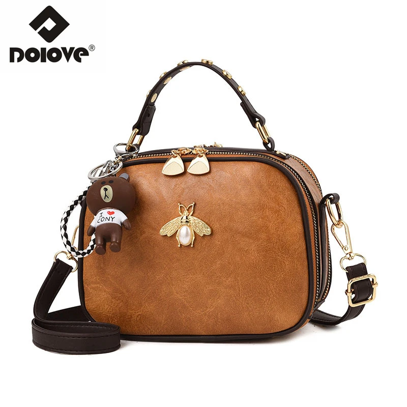 DOLOVE 2019 Fashion New Style Women's Bag, PU Leather Bee Messenger Bag, One Shoulder Diagonal Handbag
DOLOVE 2019 Fashion New Style Women's Bag, PU Leather Bee Messenger Bag, One Shoulder Diagonal Handbag