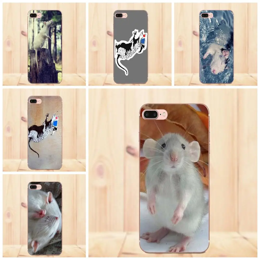 

For Apple iPhone 4 4S 5 5C 5S SE 6 6S 7 8 Plus X XS Max XR Phone Case Cover Graffiti Rat Wearing Glasses Ist Banksy