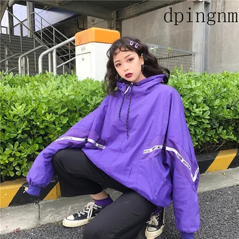 Spring Autumn Fashion Hooded Two Tone Windbreaker Jacket Zipper Pockets Casual Long Sleeves Feminino Coats Outwear
Spring Autumn Fashion Hooded Two Tone Windbreaker Jacket Zipper Pockets Casual Long Sleeves Feminino Coats Outwear