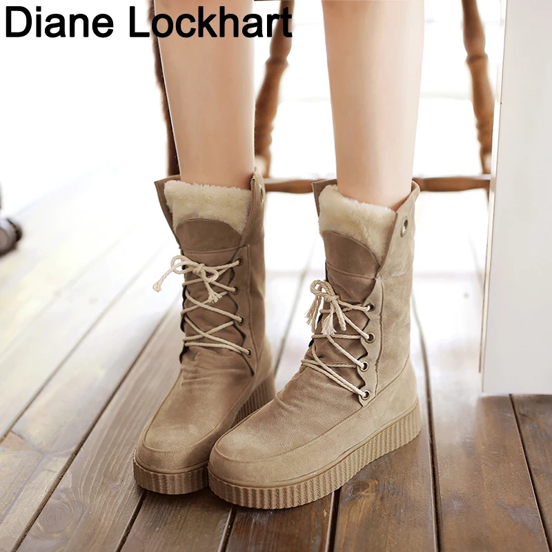 2019 large size 34-43 lace up Boots Women Add Warm Fur Platform winter Shoes woman snow Boots plush flat heel Zapatos De Mujer
2019 large size 34-43 lace up Boots Women Add Warm Fur Platform winter Shoes woman snow Boots plush flat heel Zapatos De Mujer