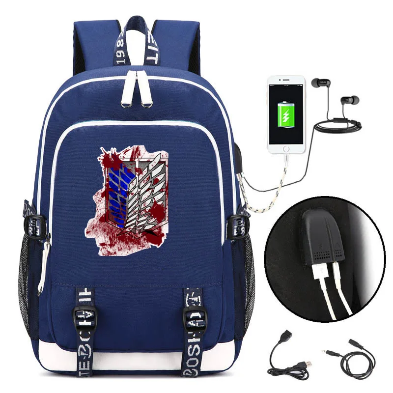 Attack On Titan Jiyuu no Tsubasa Printed USB Charged BackpackSchool Bag Satchel Travel Camping Computer Mountaineering Rucksack
Attack On Titan Jiyuu no Tsubasa Printed USB Charged BackpackSchool Bag Satchel Travel Camping Computer Mountaineering Rucksack