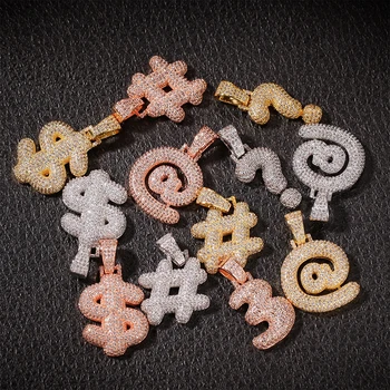 Bling Bling Mini Ice Out Keyboard Symbols US Dollar Pendants Necklaces Micro Paved CZ Rhinestone Men Hip Hop Rapper Jewelry
Bling Bling Mini Ice Out Keyboard Symbols US Dollar Pendants Necklaces Micro Paved CZ Rhinestone Men Hip Hop Rapper Jewelry
