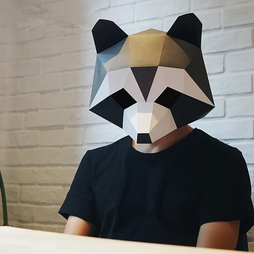 Creative Handwork Raccoon Mask Paper Matrix Cosplay 3D DIY Mask Fancy Ball Party Man Women Children Fancy Best Gift
Creative Handwork Raccoon Mask Paper Matrix Cosplay 3D DIY Mask Fancy Ball Party Man Women Children Fancy Best Gift