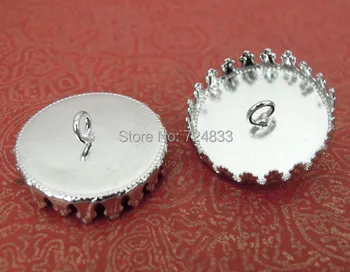Blank Cabochon Bases Round Crown Bezel with 2 Loops Vial Bottle Pendant Caps Connector Settings DIY Findings Silver Plated
Blank Cabochon Bases Round Crown Bezel with 2 Loops Vial Bottle Pendant Caps Connector Settings DIY Findings Silver Plated
