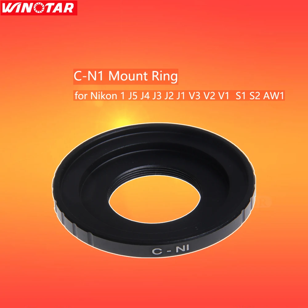 

Metal C Mount Lens Adapter Ring For Nikon 1 AW1 S1 S2 J5 J4 J3 J2 J1 V3 V2 V1 C-NI Camera C-N1 CCTV Movie Lense Accessories