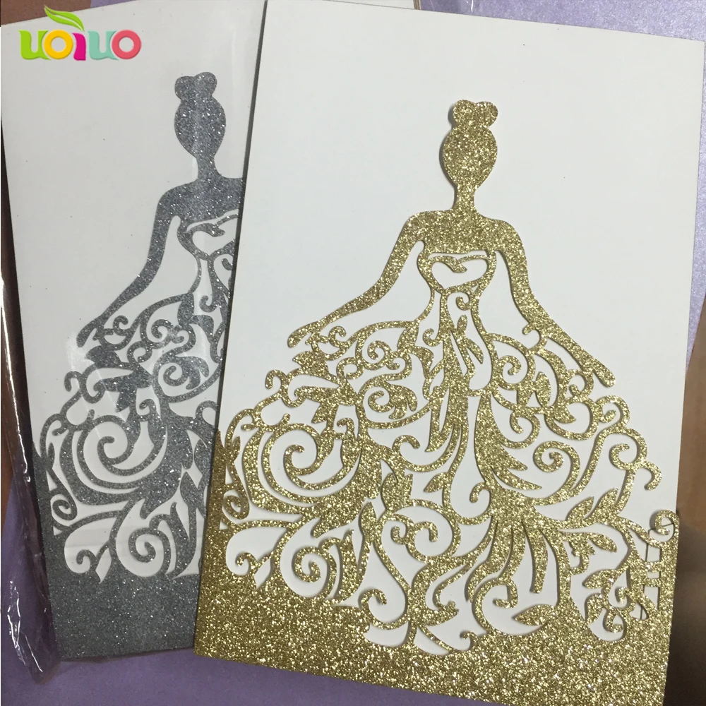 25pc Laser Cut glitters paper dress Birthday Invitations Card,girl Wedding Invitation Card,glitter colors hot pink shiny one
25pc Laser Cut glitters paper dress Birthday Invitations Card,girl Wedding Invitation Card,glitter colors hot pink shiny one