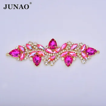 JUNAO 45*140mm Sew On Rose AB Flower Glass Rhinestones Chain Bikini Strass Connector Flatback Gold Claw Crystal Applique
JUNAO 45*140mm Sew On Rose AB Flower Glass Rhinestones Chain Bikini Strass Connector Flatback Gold Claw Crystal Applique