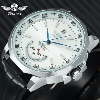 WINNER Official Military Sports Watch Men Automatic Mechanical Sub-dials Calendar Leather Strap Mens Watches Top Brand Luxury
WINNER Official Military Sports Watch Men Automatic Mechanical Sub-dials Calendar Leather Strap Mens Watches Top Brand Luxury