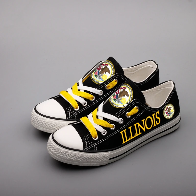 E-LOV Fashion Design US Logo American Canvas Shoes Illinois State Map Printing Casual Flat Shoes Tenis Masculino Adulto
E-LOV Fashion Design US Logo American Canvas Shoes Illinois State Map Printing Casual Flat Shoes Tenis Masculino Adulto