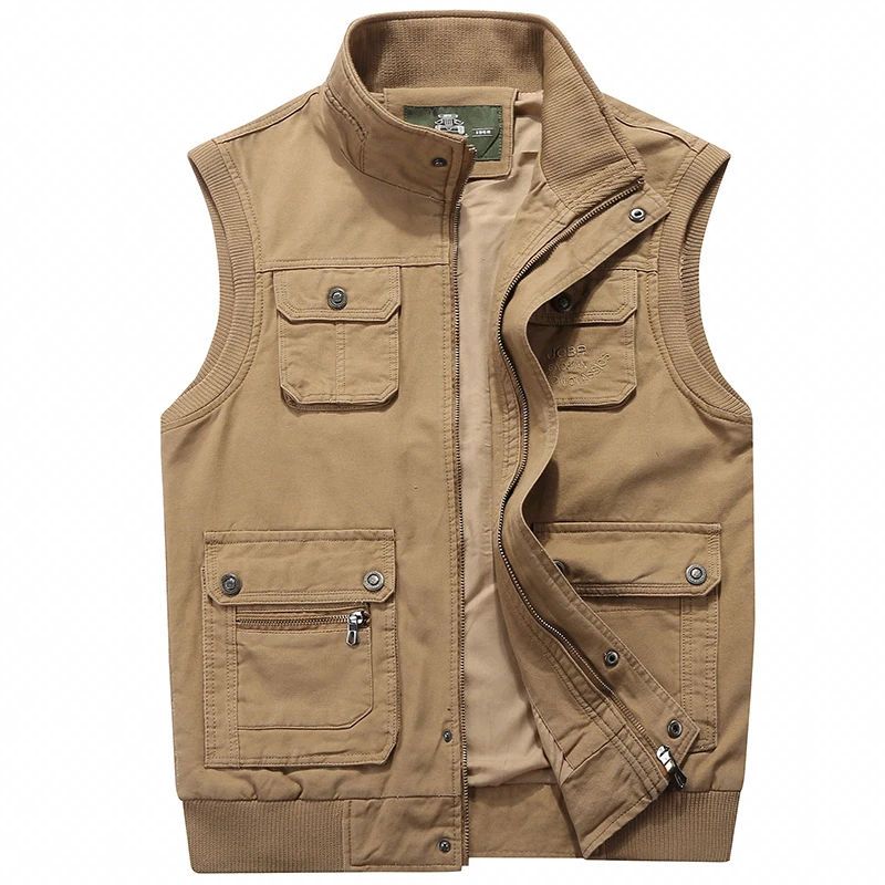 Vest Jacket Sleeveless Men Vest Male Many Pocket Waistcoat Photographer Autumn Unloading Tactical Stand Collar Multi Pocket Vest
Vest Jacket Sleeveless Men Vest Male Many Pocket Waistcoat Photographer Autumn Unloading Tactical Stand Collar Multi Pocket Vest