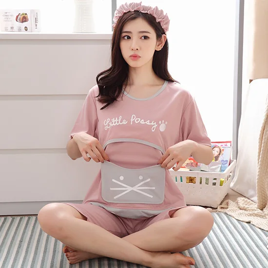 Pregnant Women Summer New Cute Cartoon Short Sleeve Tops + Shorts Cotton Suit for Pregnant Women Sets M-XXL
Pregnant Women Summer New Cute Cartoon Short Sleeve Tops + Shorts Cotton Suit for Pregnant Women Sets M-XXL