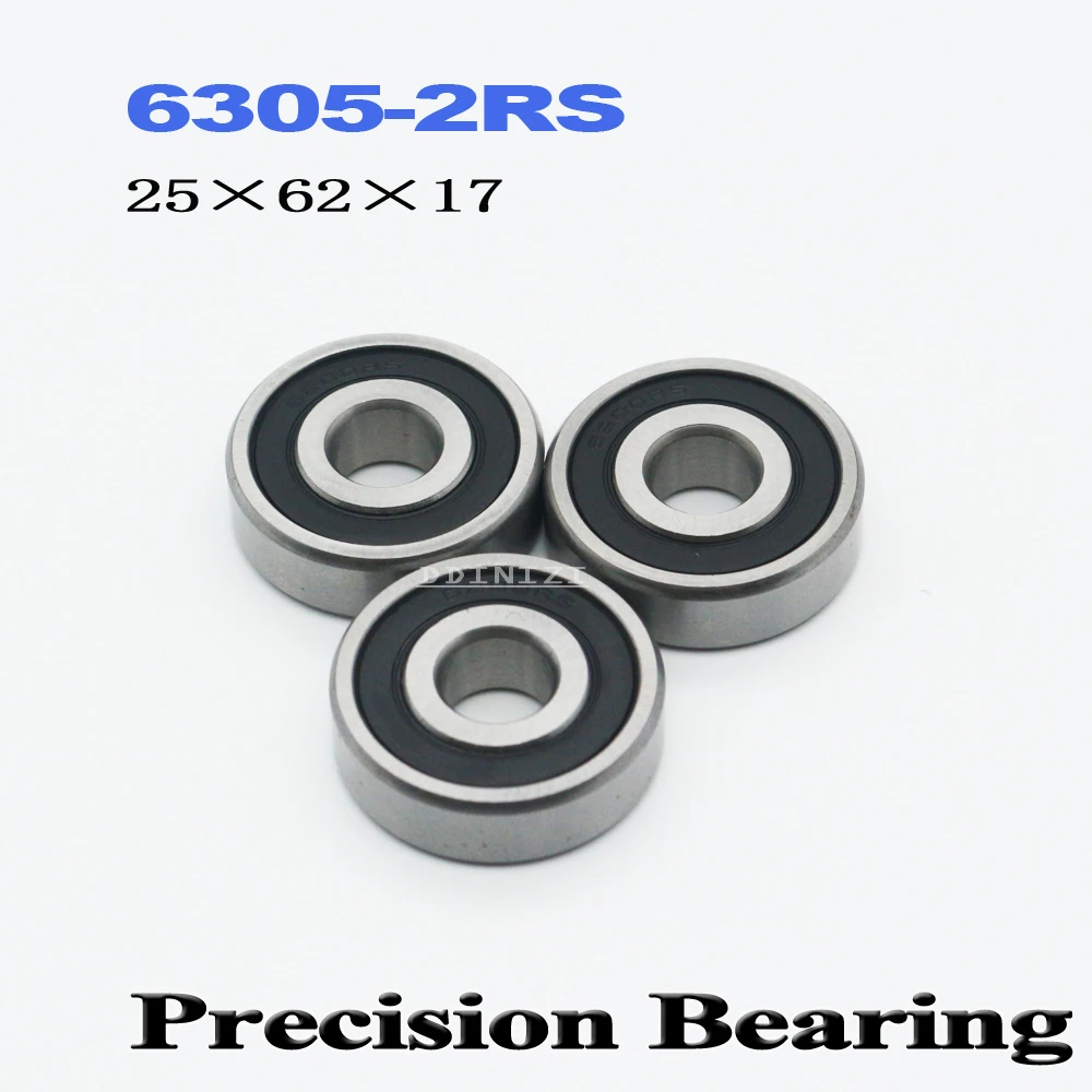 

6305RS Bearing ABEC-3 25*62*17 mm Deep Groove 6305-2RS Ball Bearings 6305RZ 180305 RZ RS 6305 2RS EMQ Quality (1 PCS)