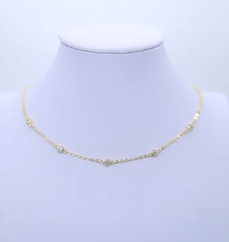 2018 new fashion women AAAA cubic zirconia cz station necklace silver color chain necklace
2018 new fashion women AAAA cubic zirconia cz station necklace silver color chain necklace