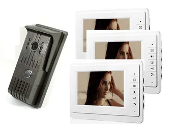 International quality-7 inch video door phone / intercom system Security doorbell, (1*camera+3*monitor) , IR Camera
International quality-7 inch video door phone / intercom system Security doorbell, (1*camera+3*monitor) , IR Camera