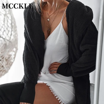 MCCKLE Women Faux Fur Hooded Coat Jacket 2018 Autumn Winter Fluffy Fur Cardigan Female Fashion Loose Solid Fur Warm Coat Outwear
MCCKLE Women Faux Fur Hooded Coat Jacket 2018 Autumn Winter Fluffy Fur Cardigan Female Fashion Loose Solid Fur Warm Coat Outwear