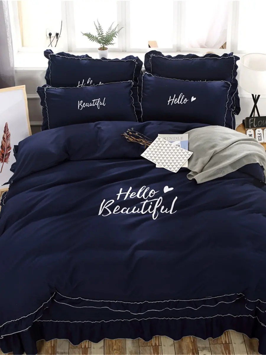 4Pcs Bedlinens Set Modern Brief Design Letters Pattern Double Size Bedding Set
4Pcs Bedlinens Set Modern Brief Design Letters Pattern Double Size Bedding Set