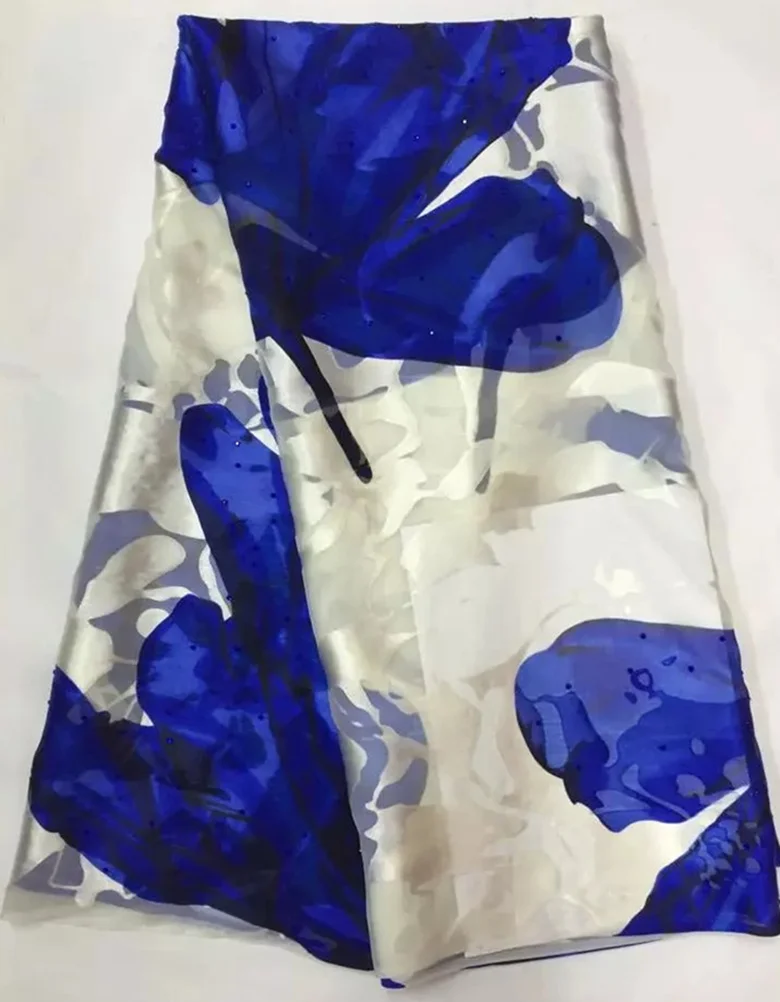 4.5meters, wonderful silk lace Fabric Satin For Dress good quality African Silk stretch digital printing with beads. FYSL745-2
4.5meters, wonderful silk lace Fabric Satin For Dress good quality African Silk stretch digital printing with beads. FYSL745-2