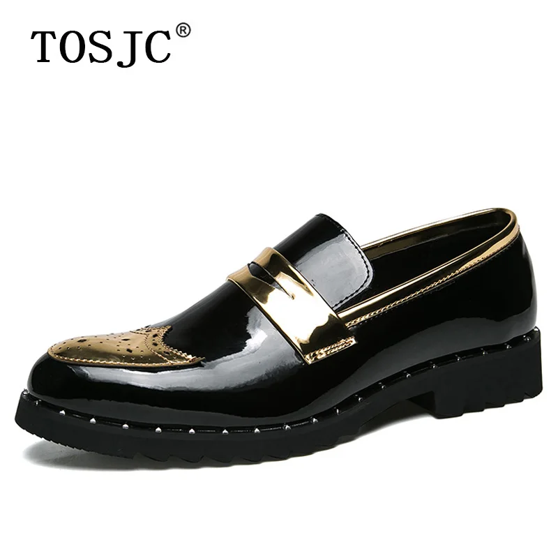 TOSJC Hot Sale Men Penny Loafers Breathable Slip-on Formal Shoes Rivet Design Wedding Brogue Shoes Pointed-toe Man Dress Oxfords
TOSJC Hot Sale Men Penny Loafers Breathable Slip-on Formal Shoes Rivet Design Wedding Brogue Shoes Pointed-toe Man Dress Oxfords