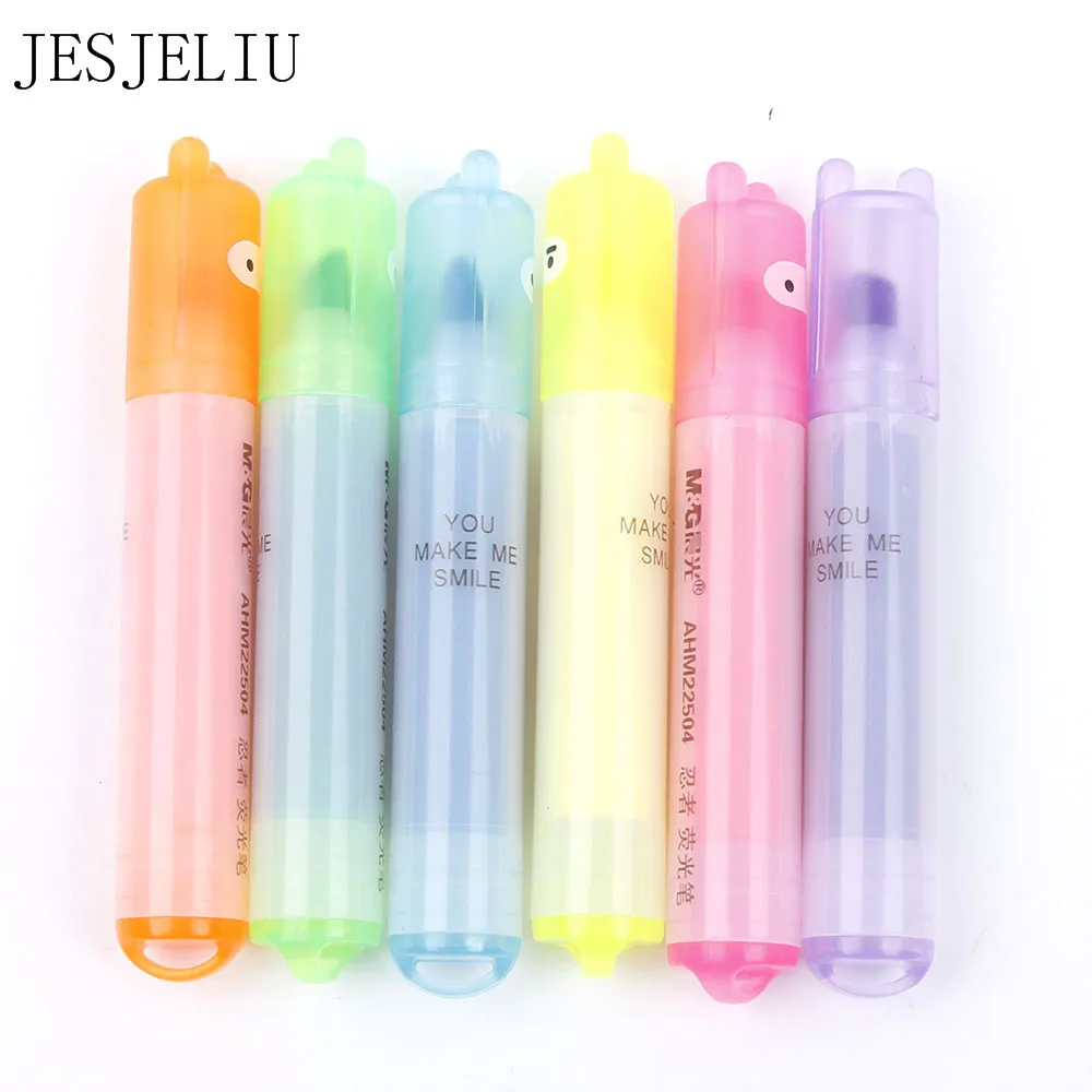 6 pcs/lot(1 bag) Cute Kawaii Mini fluorescent Highlighter Cartoon Animal Rabbit Chalk Marker Pens School Supplies
6 pcs/lot(1 bag) Cute Kawaii Mini fluorescent Highlighter Cartoon Animal Rabbit Chalk Marker Pens School Supplies
