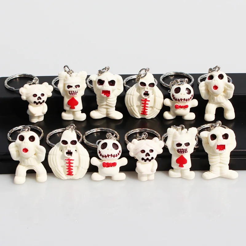 12Pcs/Set Halloween Ghoul Ghost Skull PVC Figure Toy Keychain Key Ring Pendant White 2.5~3cm
12Pcs/Set Halloween Ghoul Ghost Skull PVC Figure Toy Keychain Key Ring Pendant White 2.5~3cm