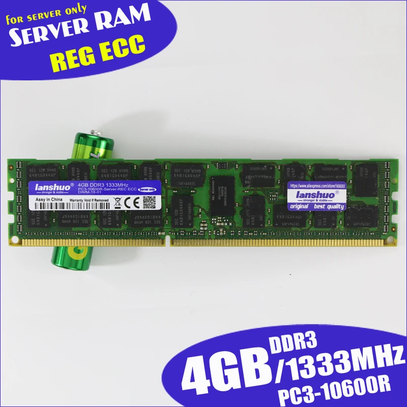 lanshuo 4GB PC3 10600R DDR3 1333MHz 4G 2Rx4 REG ECC High Quality server memory RAM 100% normal work sell 1600 1866
lanshuo 4GB PC3 10600R DDR3 1333MHz 4G 2Rx4 REG ECC High Quality server memory RAM 100% normal work sell 1600 1866