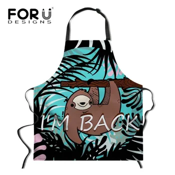 FORUDESIGNS Sleeveless Animal Sloth Print Apron for Men Women Brief Anti-oil Kitchen Baking Cooking Accessories Chef Bib Aprons
FORUDESIGNS Sleeveless Animal Sloth Print Apron for Men Women Brief Anti-oil Kitchen Baking Cooking Accessories Chef Bib Aprons