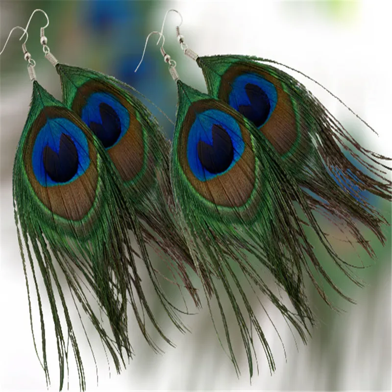Sedmart Silver Color Peacock Feather Drop Earrings Vintage Animal Long Dangel Earring For Women Gift
Sedmart Silver Color Peacock Feather Drop Earrings Vintage Animal Long Dangel Earring For Women Gift