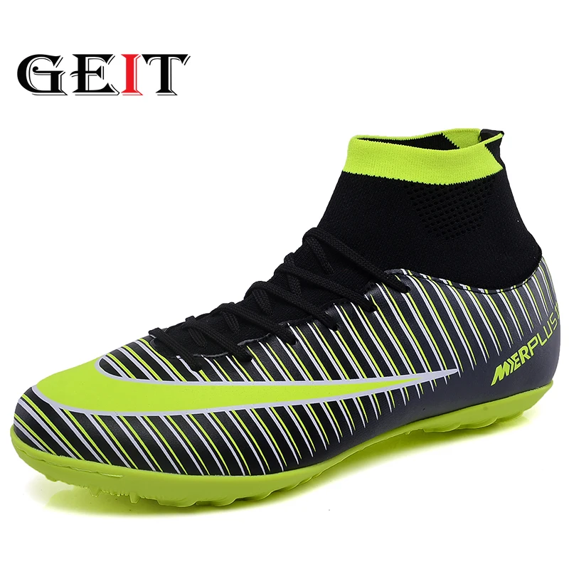 GEIT Turf Indoor Black Men Soccer Shoes Kids Cleats Training Football Boots High Ankle Sport Sneakers Size 35-45 Dropshipping
GEIT Turf Indoor Black Men Soccer Shoes Kids Cleats Training Football Boots High Ankle Sport Sneakers Size 35-45 Dropshipping