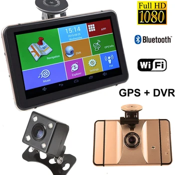 7" Car GPS Navigation DVR Recorder Camera Android 1080P 512MB 8Gb Vehicle GPS Navigator Sat Nav With Rear View Camera Free Maps
7" Car GPS Navigation DVR Recorder Camera Android 1080P 512MB 8Gb Vehicle GPS Navigator Sat Nav With Rear View Camera Free Maps