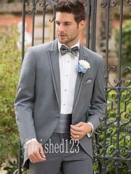 One Button Grey Groom Tuxedos Groomsmen Blazer Men's Wedding Prom Suits Custom Made (Jacket+Pants+Girdle+Tie) K:104
One Button Grey Groom Tuxedos Groomsmen Blazer Men's Wedding Prom Suits Custom Made (Jacket+Pants+Girdle+Tie) K:104