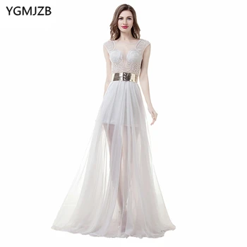 See Through White Evening Dresses 2018 A Line Cap Sleeve Floor Length Beaded Side Split Evening Gown Formal Prom Dress Prom Gown
See Through White Evening Dresses 2018 A Line Cap Sleeve Floor Length Beaded Side Split Evening Gown Formal Prom Dress Prom Gown