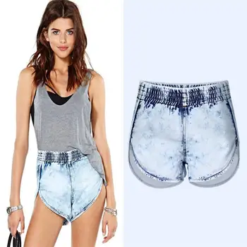 SupSindy Summer Women Short Jeans Beach style Elastic waist loose Denim Short luxury Wild Slim Casual irregular Short Jeans blue
SupSindy Summer Women Short Jeans Beach style Elastic waist loose Denim Short luxury Wild Slim Casual irregular Short Jeans blue