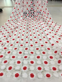 African lace fabric, embroidered 3D flower mesh lace, high quality Nigerian lace fabric with beads for wedding dress RF2652
African lace fabric, embroidered 3D flower mesh lace, high quality Nigerian lace fabric with beads for wedding dress RF2652