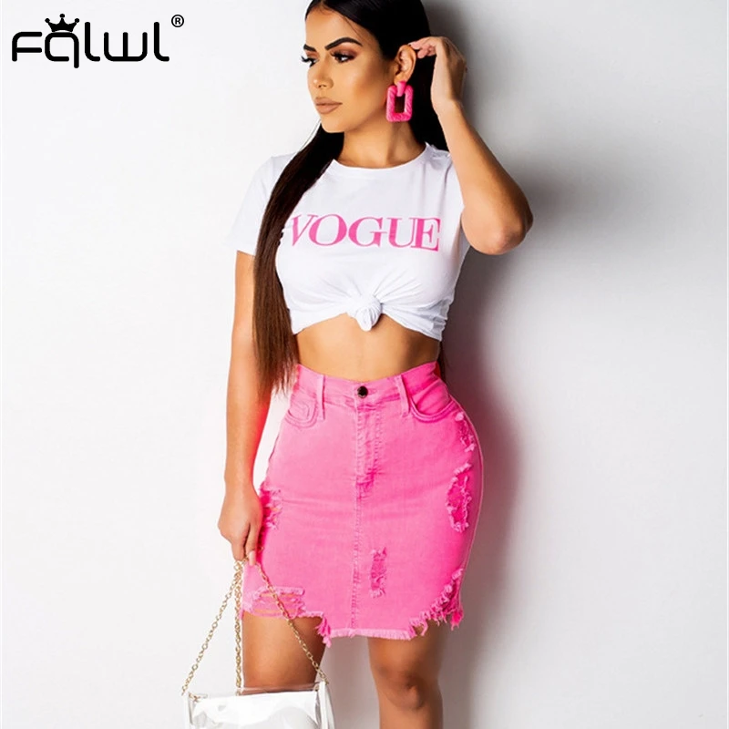 FQLWL Streetwear Denim Summer Skirt Jeans Hole Pink High Waist Bodycon Mini Skirts Womens Skater Sexy Club Short Skirt Pencil
FQLWL Streetwear Denim Summer Skirt Jeans Hole Pink High Waist Bodycon Mini Skirts Womens Skater Sexy Club Short Skirt Pencil