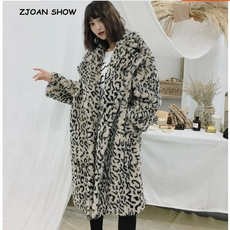 Oversize Style Lapel Leopard Hairy Shaggy Faux Fur Long Coat New Retro 2018 Winter Mid Long Loose Keep Warm Jacket Outwear
Oversize Style Lapel Leopard Hairy Shaggy Faux Fur Long Coat New Retro 2018 Winter Mid Long Loose Keep Warm Jacket Outwear